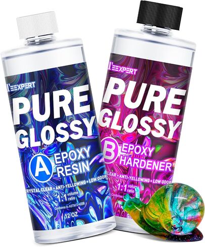 Teexpert Epoxy Resin 2 Gallon Kit, Pure Glossy Crystal Clear Resin Epoxy with Pump, Casting Resin Bubble Free Anti Yellowing, Art Resin Epoxy Resin for Jewelry Making, Table Top, Wood & Art Crafts in Kuwait