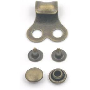 20 Sets Bronze Boot Hooks Lace with Rivet Buckle for Repair Shoes, Leathercraft Accessories, Leathercraft