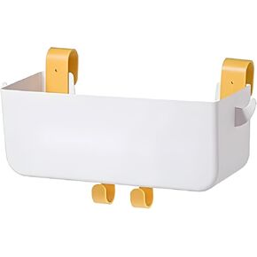 Bunk Bed Shelf Bunk Bed Storage Caddy Accessories for Top Bunk Bedside Caddy Shelf for Dorm Bed Plastic Bunk Bed Hooks Decoration for Hanging in Loft Rv Camper - White