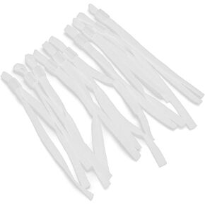 200pcs Elastic Bands Buckle Stretchy Earloop Rope String Cord for Sewing(White, Cylindrical)