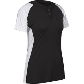 CHAMPRO Women's Standard Infinite 2-Button Short Sleeve Softball Jersey