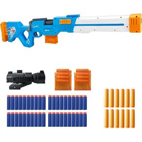 Toy Gun Halloween Christmas Birthday Gifts for Adults Teens Soft Bullet Toy Guns for Boy & Girl Form Blaster Guns Shooting Model with 2 Magazines 20Darts 12 Plastic Shells (Blue)