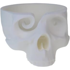 Skull Head Bone Crochet Yarn Bowl Holder For Crocheting Knitting Accessories 3d Printed Halloween Decor Black