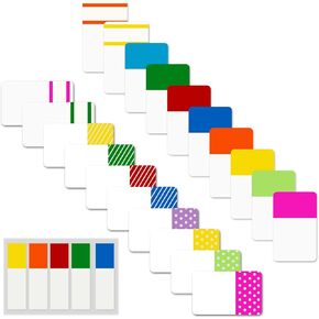ELII Tabs 1 Inch Sticky Index Tabs,500 Pcs Book Tabs,Writable and Transparent Tabs for Notebooks Page Tabs Colored Page Markers, Tabs for Books, Notebook Tabs, Tabs for Annotating Books (Morandi)