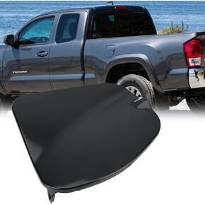 77305-04904 Fuel Gas Tank Door Black Steel Bed Gas Cover Cap Compatible with Toyota Tacoma 2005-2015
