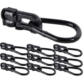 L-Track Double Stud Tie Down Fitting with Pear Link，(10 Pack) 5,000 Pounds Break Strength,