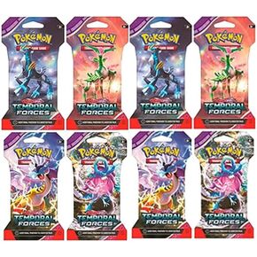 Pokemon TCG: Scarlet and Violet Temporal Forces Sleeved Booster Pack 8 Packs