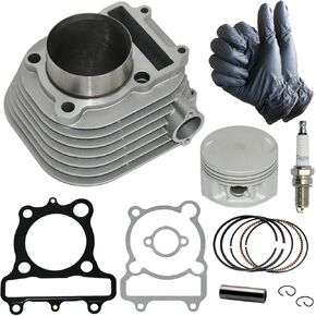 Tupo 70mm Cylinder Piston Ring Gasket Top End Rebuild Kit Compatible with Yamaha XT225 TTR225 Serow 1992-2016 Dirt Bike