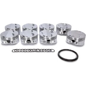 JE Piston, Small Block Dome, Forged, 4.155 in Bore, 1/16 x 1/16 x 3/16 in Ring Grooves, Plus 3.30 cc
