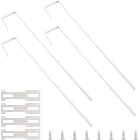 INCREWAY Over-The-Door Mirror Hanger, Adjustable Door Mirror Hanger Set Protective Linin Over The Door Mirror Hooks Mirror Brackets Set 1.7'' Door Depth