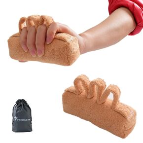 WEEOATAR Fingers Separation Pad,Palm Grips with Elastic Band,Hand Grab Bar Finger Grips Splitter,Hand & Finger Aid for Contracture & Skin Breakdown for Bedridden and Elderly(Green1)