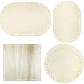 6 قطع 3 أنماط حقيبة كروشيه خشبية أسفل سلة كروشيه بيضاوية الشكل قاعدة خشبية فارغة سلة خشبية قيعان المشكل ل DIY سلة النسيج لوازم الكروشيه DIY حقيبة حقائب الكتف صنع المحفظة in Kuwait