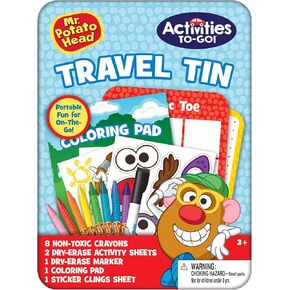Leap Year Playskool Mr. Potato Head Activities-to-Go Tin, Travel Art Set, Kids Travel Activity, Preschool Art Supplies