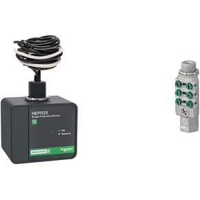 Square D by Schneider Electric HEPD25 Universal Whole House Surge Protection Device, 1-Phase, 3-Wire for 120/240V, 25kA, Black
