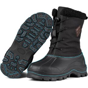 Snow Boots for Men Winter Waterproof Insulated Non Slip Plush Lined Outdoor Lightweight Warm Tactical Work Hiking Snow Boots