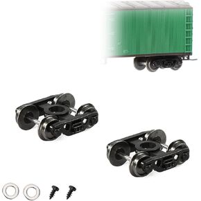 Evemodel 4PCs N Scale 1:160 Roller Bearing Truck Bogies 33" Metal DC Wheelsets with Screws Washers HP30150 (4)