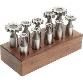 10 قطعة Woodruff Key Cutter BIT KEYSEAT KEYSET لأدوات آلة الطحن