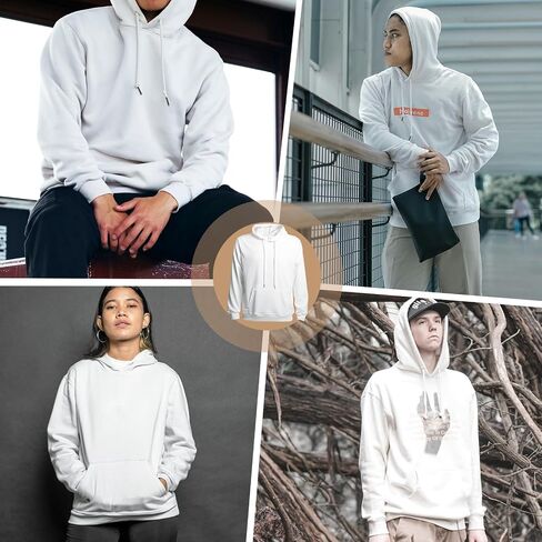 2 Pack Polyester Adult Hoodies for Sublimation White Blank Hooded Sweatshirt in Saudi Arabia