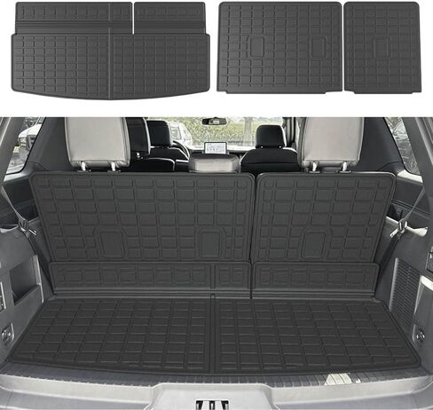 powoq Trunk Mat Compatible with 2018-2024 Ford Expedition/Lincoln Navigator 3rd Backrest Mat Replacement for 2018-2024 Ford Expedition Accessories(Trunk Mat+3rd Row Backrest Mat) in Kuwait