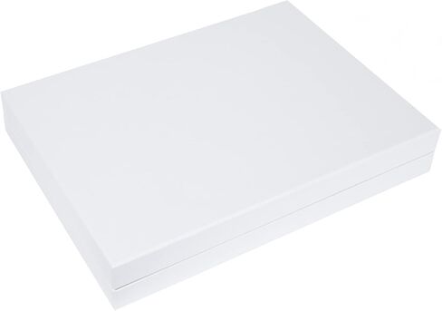 Bigso Katia Collapsible Storage Box | Photo Storage Box with Labelframe for Identification | Simple Assembly without Tools | Decorative Storage Boxes with Lids | 11.3″ x 15.4″ x 6.4″ | 2 Pack | White in Saudi Arabia