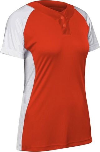 CHAMPRO Women's Standard Infinite 2-Button Short Sleeve Softball Jersey in Saudi Arabia