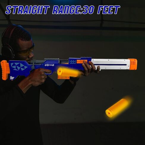 Toy Gun Pull Bolted Foam Blasters Soft Bullet Technological Cartoon Jumping Empty Shell Design with Scope 12 Shell 40 Soft Darts 2 Magazines for Boys Girls Teen Adults Indoor Outdoor Play in Saudi Arabia