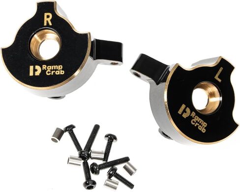 RampCrab Brass Steering Knuckles RC Counterweights for 1/24 RC Crawler Axial SCX24 AX24 Upgrades Parts, Black Coating, 28g in Kuwait