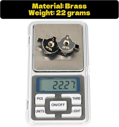 RampCrab Brass Steering Knuckles RC Counterweights for 1/24 RC Crawler Axial SCX24 AX24 Upgrades Parts, Black Coating, 28g in Kuwait