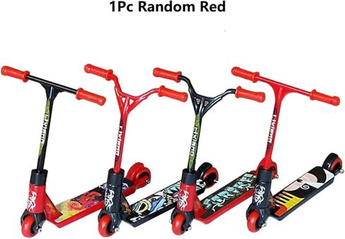 Red Mini Finger Scooter, Cute Mini Skateboards Plastic Finger Skateboards Finger Sport Interactive Photography Props Finger Boards and Finger Bikes （1Pc Random Red） in Saudi Arabia