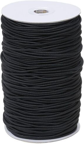 COTOWIN 142 Yards 1/8-Inch (3 mm) Black Heavy Round Cord Elastic Spool in Saudi Arabia