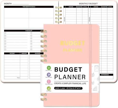 Undated Monthly Budget Planner - 12 Month Budget Book With Expense & Bill Tracker, Money Budgeting Notebook To Effectively Manage Your Finances - Green in Saudi Arabia