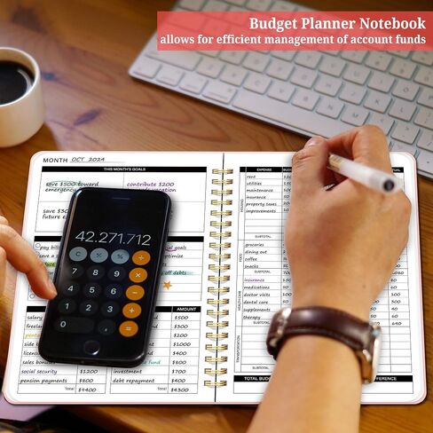Undated Monthly Budget Planner - 12 Month Budget Book With Expense & Bill Tracker, Money Budgeting Notebook To Effectively Manage Your Finances - Green in Saudi Arabia