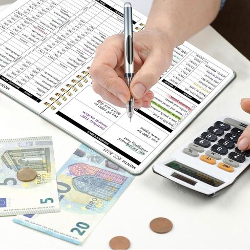 Undated Monthly Budget Planner - 12 Month Budget Book With Expense & Bill Tracker, Money Budgeting Notebook To Effectively Manage Your Finances - Green in Saudi Arabia