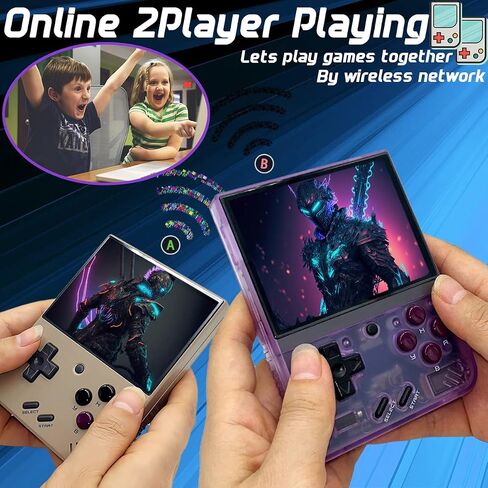 Miyoo Mini Plus Handheld Game Console 3.5-inch 640*480 IPS Screen 3000mAh Compatible with Multiplayer Portable Case Retro Gray in Saudi Arabia