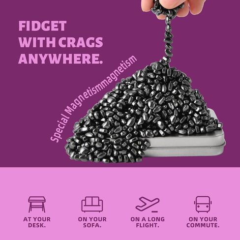 Magnetic Ferrite Putty Rocks,Multicolor More Than 300 Weak Magnetic Smooth Ferrite Pebbles, Magnet Rock Desk Toys and Time-Killer for Adults in Kuwait