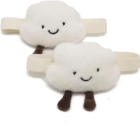 2PACK Snap-Fit Cartoon Cloud Curtain Tiebacks Hook Holdbacks Cute Curtain Holdbacks Rope for Baby Kid Girls Living Room Bedroom Nursery Decor Home Office Decorative (White) in Kuwait