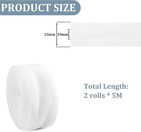 Iron-on Instant Hem Tape 2 Rolls 5.5 Yard, Permanent No Sew Hemming Tape, Trousers Edge Modified Strips, Washable Hem Adhesive Tape, Fabric Fuse Tape for Sewing Pants, Curtain Hem, Tablecloth (Black) in Kuwait