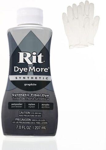 Rit DyeMore 7 Oz. Synthetic Liquid Fiber Dye Single Pack with Plastic Gloves for Clothing, Décor, and Crafts – Royal Purple in Saudi Arabia
