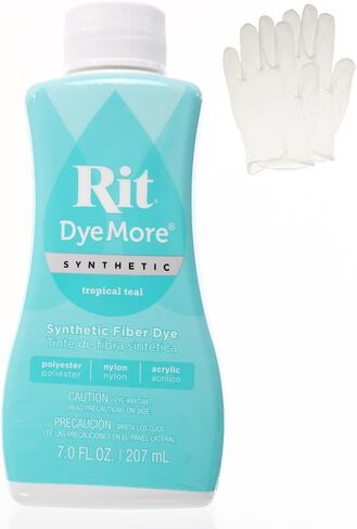 Rit DyeMore 7 Oz. Synthetic Liquid Fiber Dye Single Pack with Plastic Gloves for Clothing, Décor, and Crafts – Royal Purple in Saudi Arabia