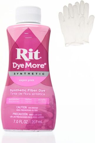 Rit DyeMore 7 Oz. Synthetic Liquid Fiber Dye Single Pack with Plastic Gloves for Clothing, Décor, and Crafts – Royal Purple in Saudi Arabia