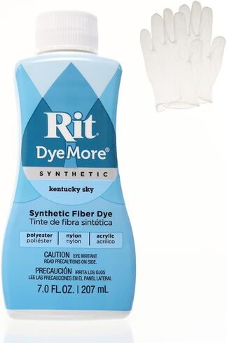 Rit DyeMore 7 Oz. Synthetic Liquid Fiber Dye Single Pack with Plastic Gloves for Clothing, Décor, and Crafts – Royal Purple in Saudi Arabia