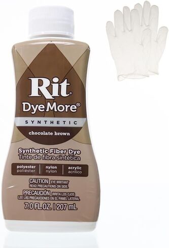 Rit DyeMore 7 Oz. Synthetic Liquid Fiber Dye Single Pack with Plastic Gloves for Clothing, Décor, and Crafts – Royal Purple in Saudi Arabia