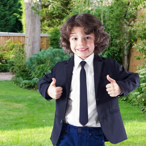 Boys Tie Pre-Tied Adjustable Kids Neckties for Age 8-14, 15 Inch Woven Formal Kids Tie School Wedding in Kuwait