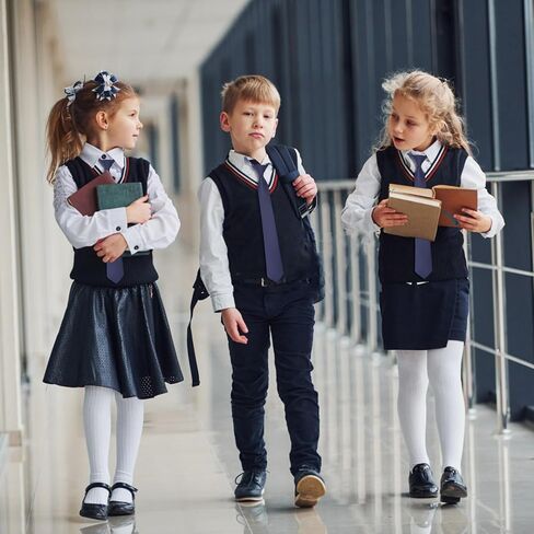 Boys Tie Pre-Tied Adjustable Kids Neckties for Age 8-14, 15 Inch Woven Formal Kids Tie School Wedding in Kuwait