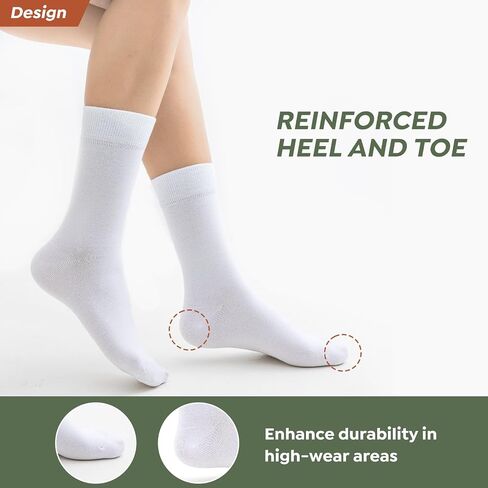 Womens Dress Socks, Bamboo Rayon Thin Soft Crew Socks for Business, Trouser, Casual, Non-Binding, Breathable 3 Pairs in Saudi Arabia