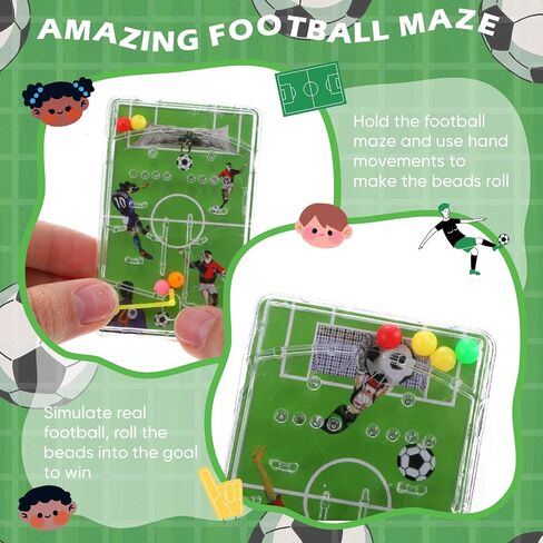 30 Pcs Mini Pinball Machine Soccer Pinball Game Maze Puzzles for Kids Classroom School Prizes Exchange Party Favors Toys Stuffers(Football) in Saudi Arabia