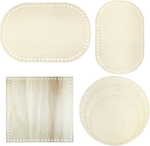 6 قطع 3 أنماط حقيبة كروشيه خشبية أسفل سلة كروشيه بيضاوية الشكل قاعدة خشبية فارغة سلة خشبية قيعان المشكل ل DIY سلة النسيج لوازم الكروشيه DIY حقيبة حقائب الكتف صنع المحفظة in Kuwait