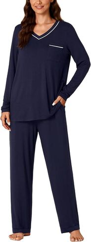 KIFOVEN Women’s Pajamas Set 2 Pieces Long Sleeve Sleepwear with Pants Cotton Pjs Lounge Set in Saudi Arabia