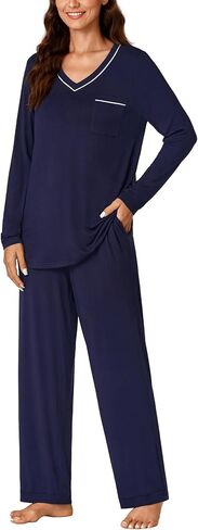 KIFOVEN Women’s Pajamas Set 2 Pieces Long Sleeve Sleepwear with Pants Cotton Pjs Lounge Set in Saudi Arabia