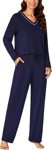 KIFOVEN Women’s Pajamas Set 2 Pieces Long Sleeve Sleepwear with Pants Cotton Pjs Lounge Set in Saudi Arabia